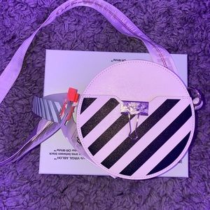 Off white Diag Round shaped bag